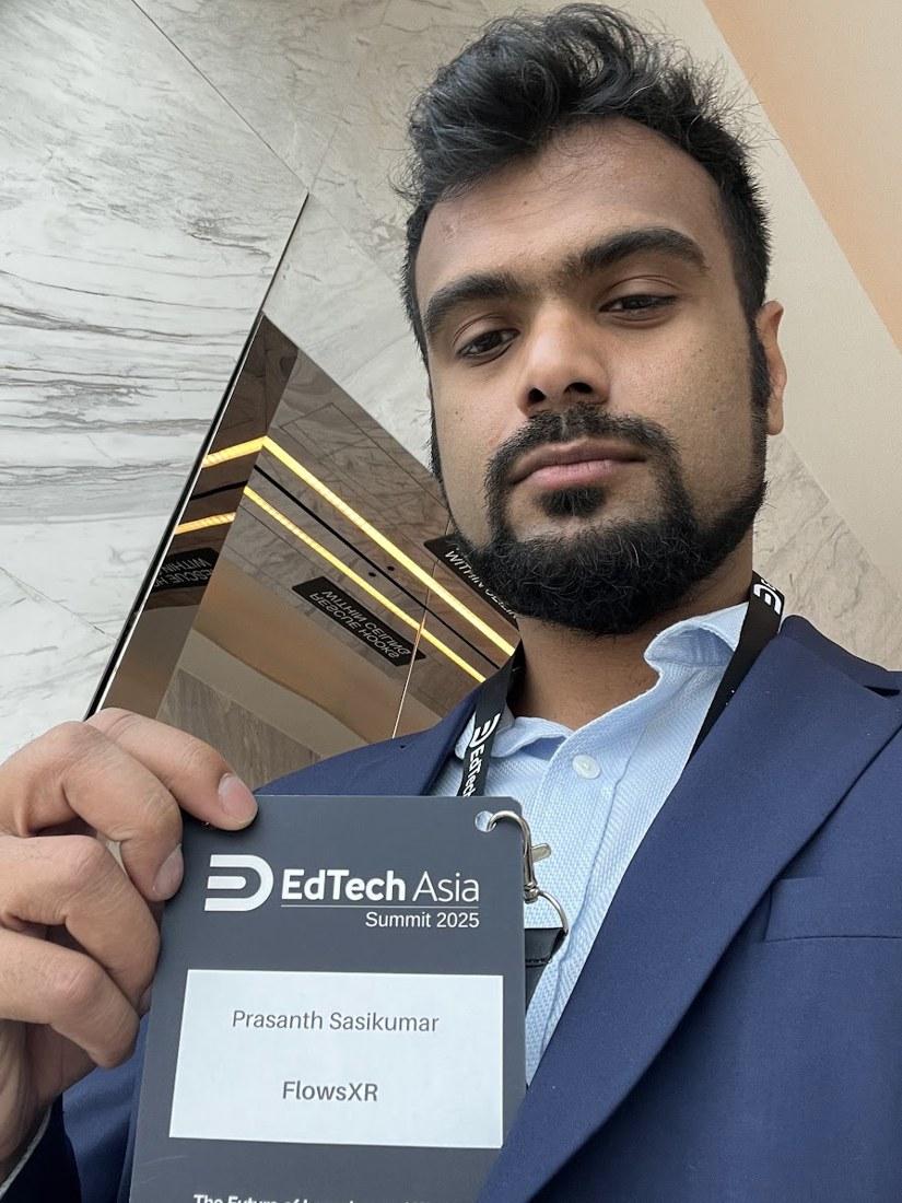 My EdTech Asia Summit 2025 badge: Prasanth Sasikumar, FlowsXR.