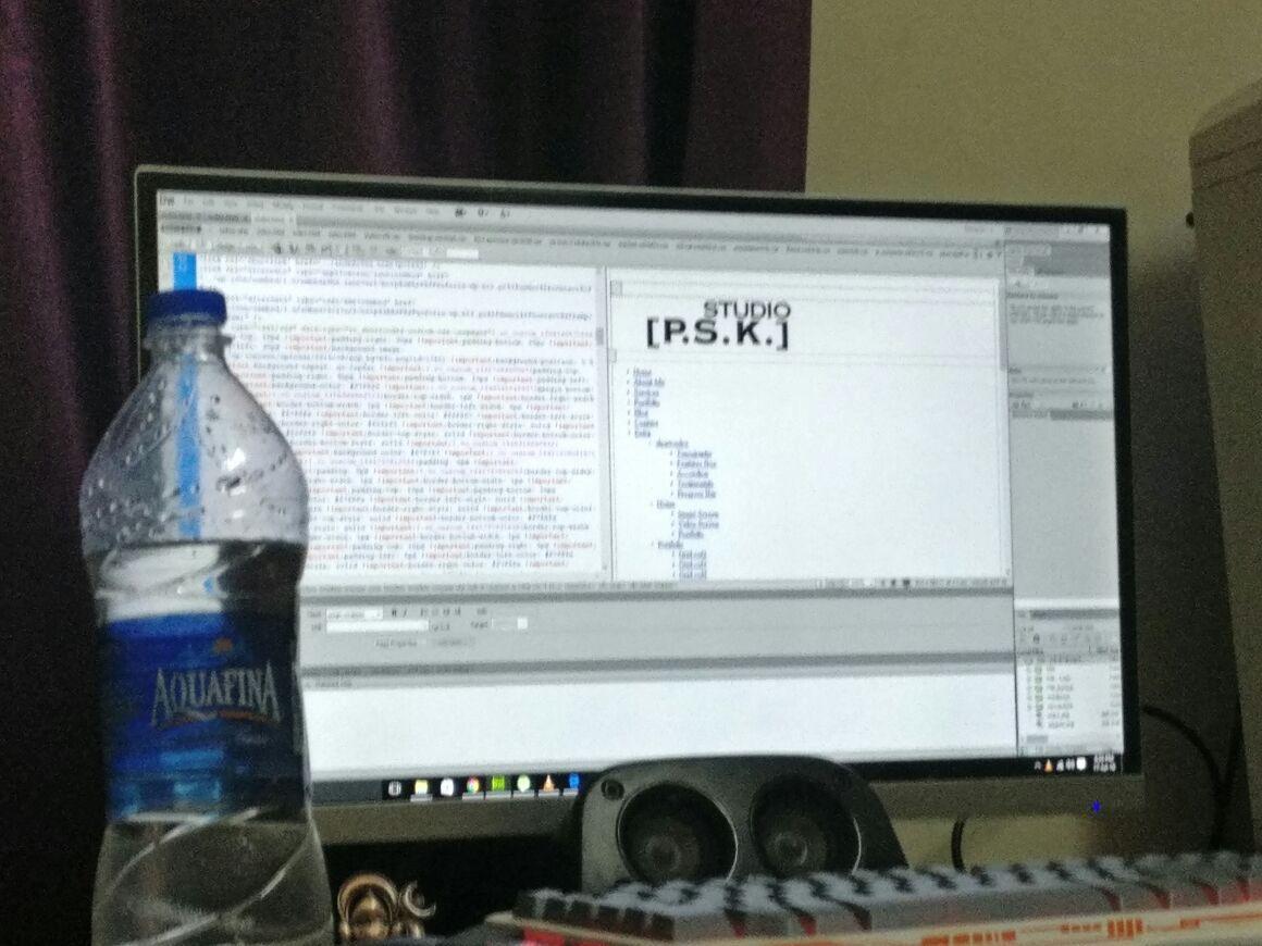 Me working on initial version of website in 2016