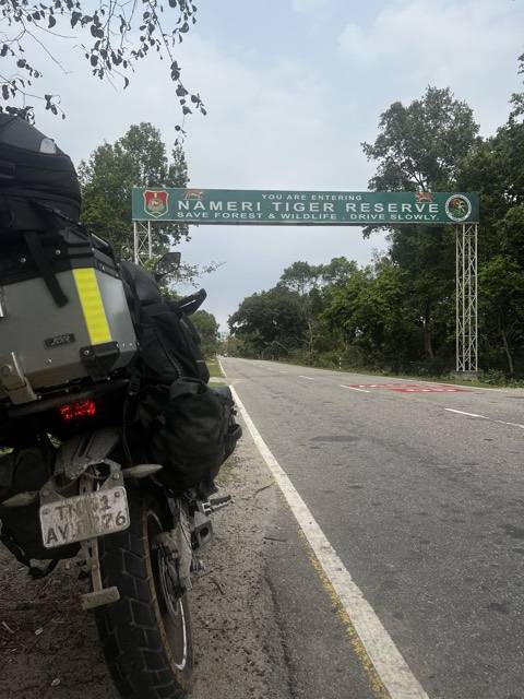 The Nameri Tiger Reserve boundary, Assam.