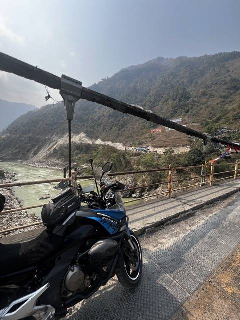 Nepal, on a road cut into the hillside.